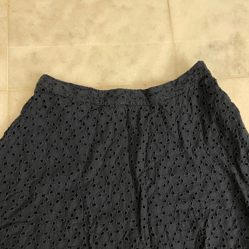 Navy Blue Hollister Eyelet Skirt